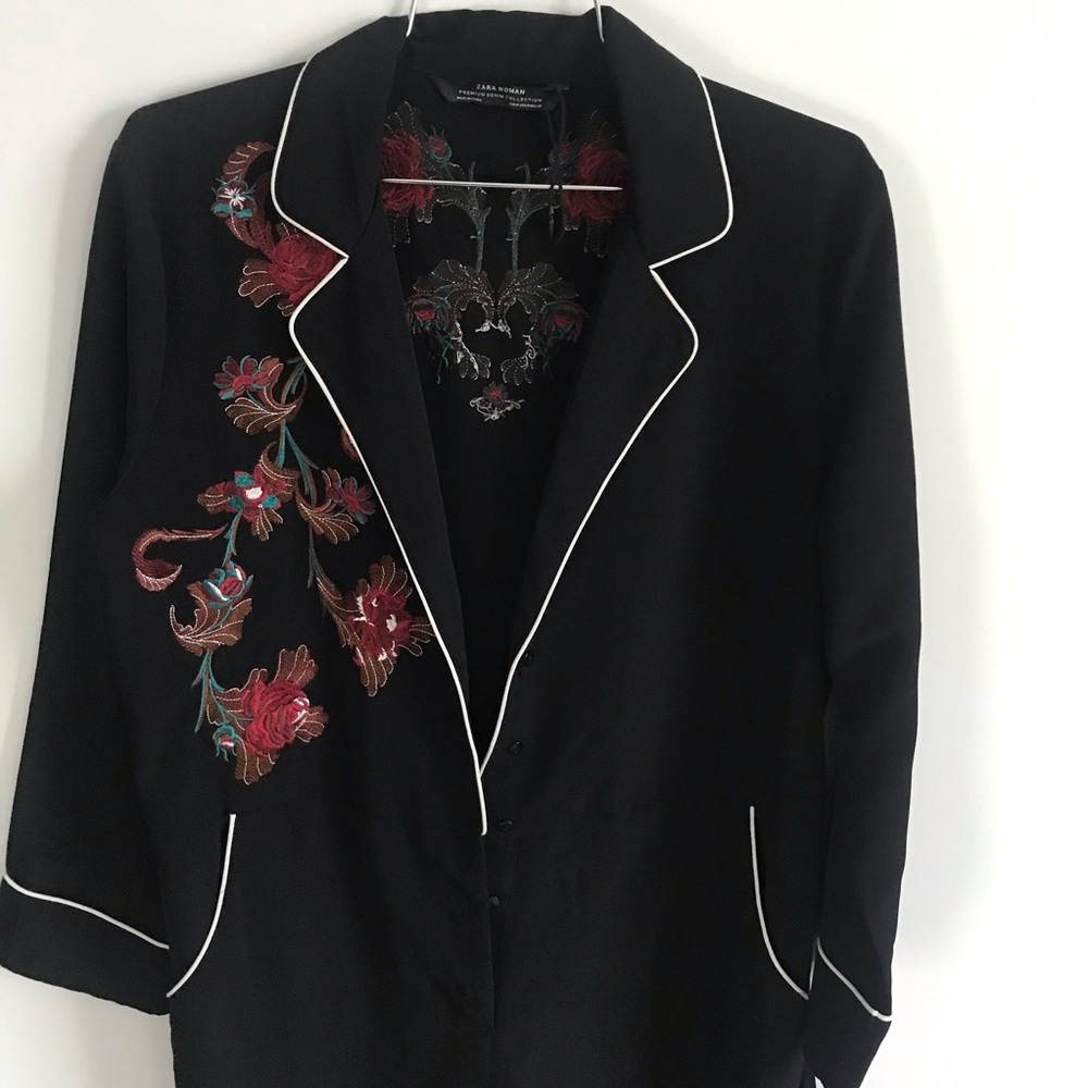 Zara embroidered jumpsuit with belt - Picture 8 of 8